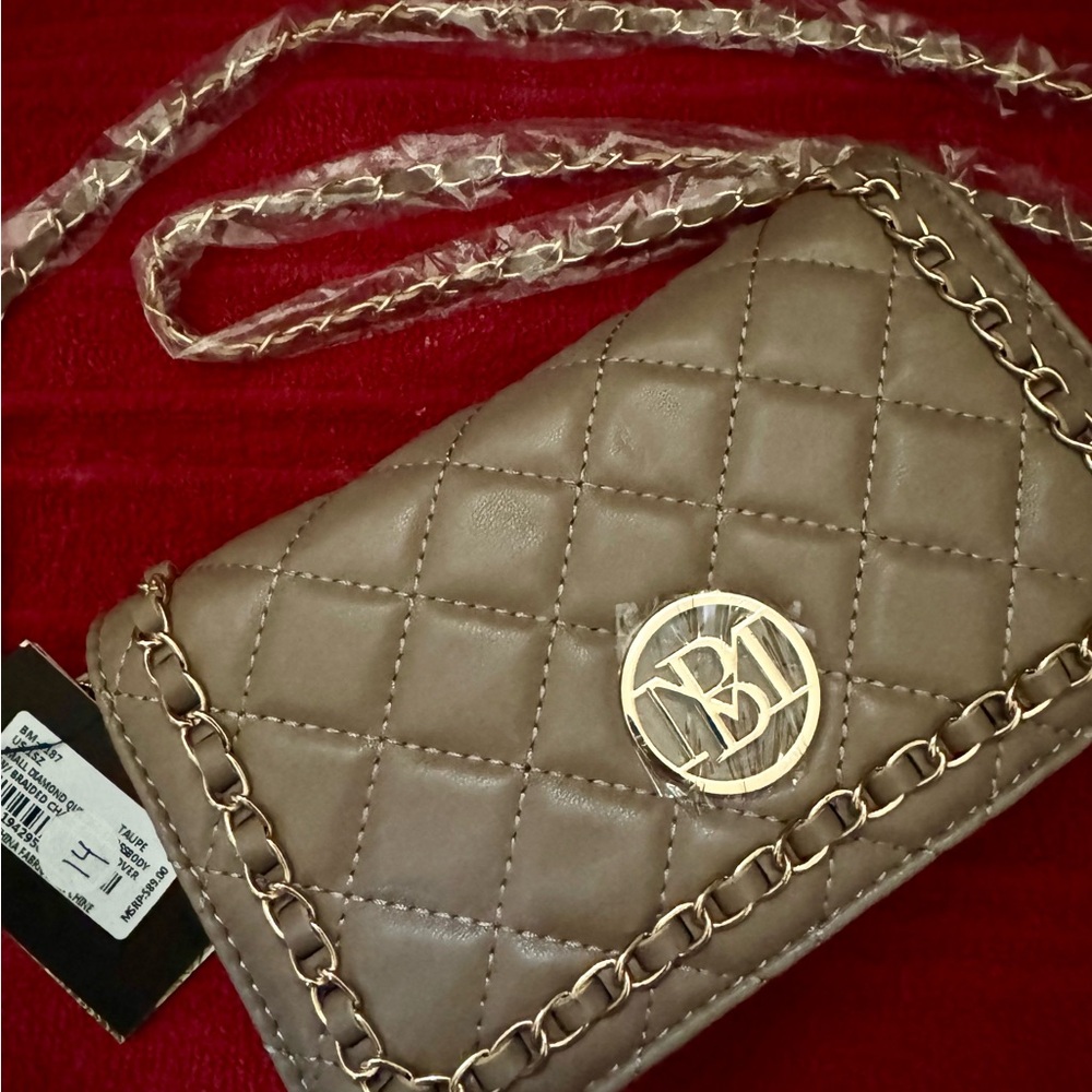 Bagdley Mischa quilted tan Crossbody Bag NWT